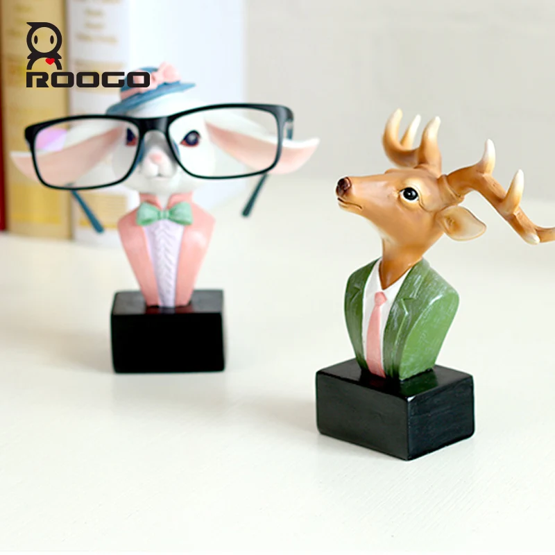 ROOGO Newest Fashion Design Deer Sunglass Eyesglass Frame Holder Resin Unique Rabbit Glasses Support Lovely Animal Home Decor
ROOGO Newest Fashion Design Deer Sunglass Eyesglass Frame Holder Resin Unique Rabbit Glasses Support Lovely Animal Home Decor