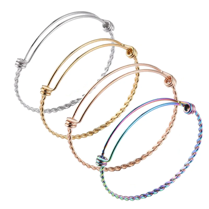 Fnixtar 316L Adjustable Stainless Steel Bangle & Bracelet Twist Wire Bangle Bracelet 4 Colors Cuff Bangle Bracelet 30pcs/lot
Fnixtar 316L Adjustable Stainless Steel Bangle & Bracelet Twist Wire Bangle Bracelet 4 Colors Cuff Bangle Bracelet 30pcs/lot