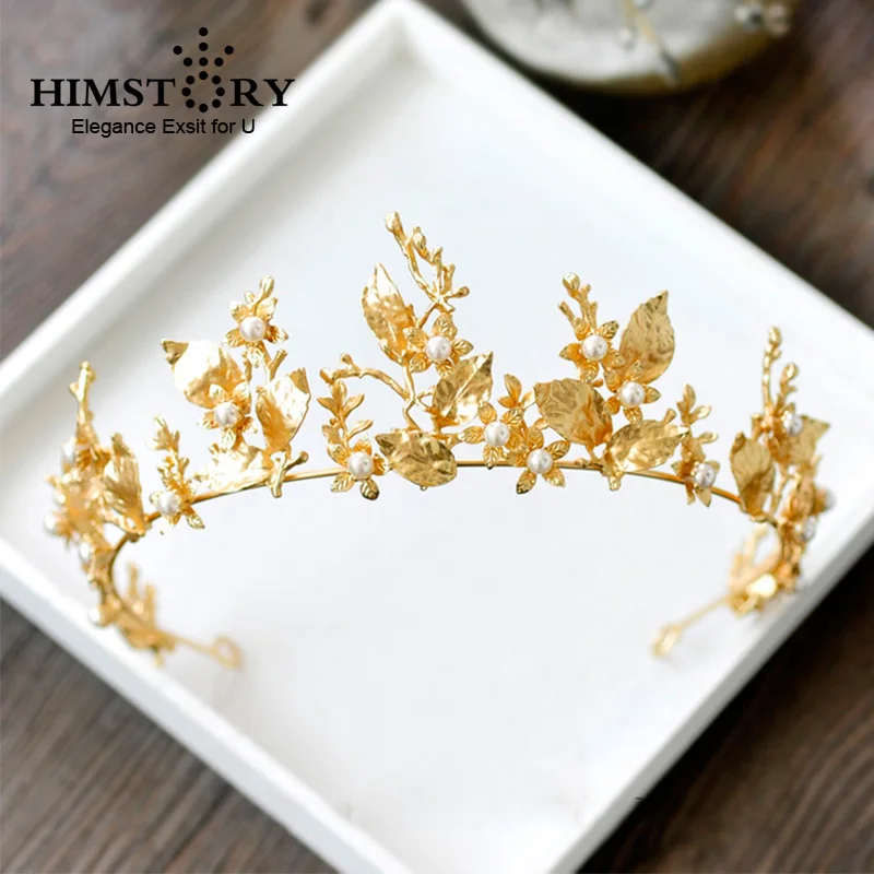 HIMSTORY Gold Leaf Baroque Wedding Crown Tiara Vintage Bridal Hair Piece Accessories Women Party Prom Hairband Headpiece
HIMSTORY Gold Leaf Baroque Wedding Crown Tiara Vintage Bridal Hair Piece Accessories Women Party Prom Hairband Headpiece