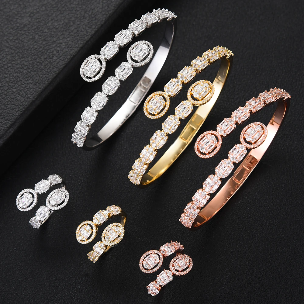 Trendy Charms Luxury Stack Bangle For Women Wedding Full AAA Cubic Zircon Crystal CZ Dubai Bracelet Party Jewelry 2019
Trendy Charms Luxury Stack Bangle For Women Wedding Full AAA Cubic Zircon Crystal CZ Dubai Bracelet Party Jewelry 2019