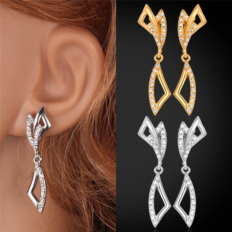 New Elegant Women Studs Earrings Yellow Gold/Silver Color Austrian Rhinestone Studs Luxury Jewelry For Women E6841
New Elegant Women Studs Earrings Yellow Gold/Silver Color Austrian Rhinestone Studs Luxury Jewelry For Women E6841