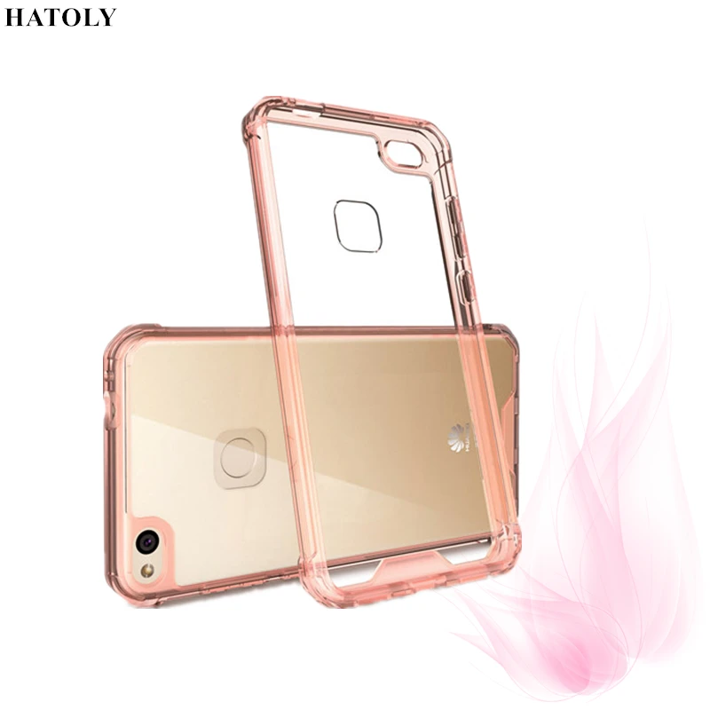 Hatoly для Huawei Honor 8 Lite 2017 прозрачный противоударный жесткий чехол телефона из ТПУ +
