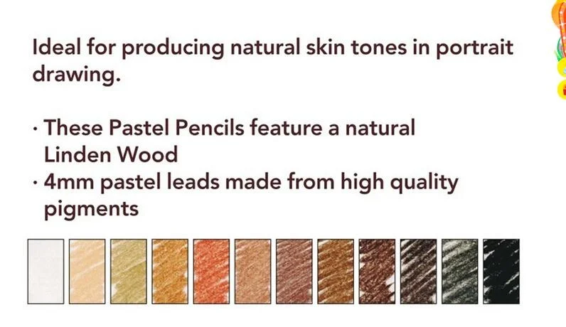 12 Professional Soft Pastel Pencils Wood Skin Tints Pastel Colored Pencils For Drawing School Lapices De Colores Stationery
12 Professional Soft Pastel Pencils Wood Skin Tints Pastel Colored Pencils For Drawing School Lapices De Colores Stationery