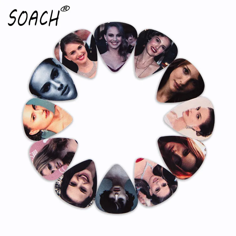 SOACH 10pcs 3 kinds of thickness guitar picks bass super star Beautiful actress pictures high quality print Guitar accessories
SOACH 10pcs 3 kinds of thickness guitar picks bass super star Beautiful actress pictures high quality print Guitar accessories