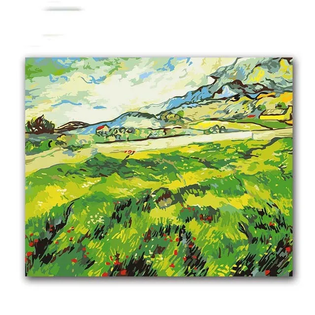 diy oil painting by numbers Green of grass van gogh European famous paintings coloring on canvas living room decoration
diy oil painting by numbers Green of grass van gogh European famous paintings coloring on canvas living room decoration