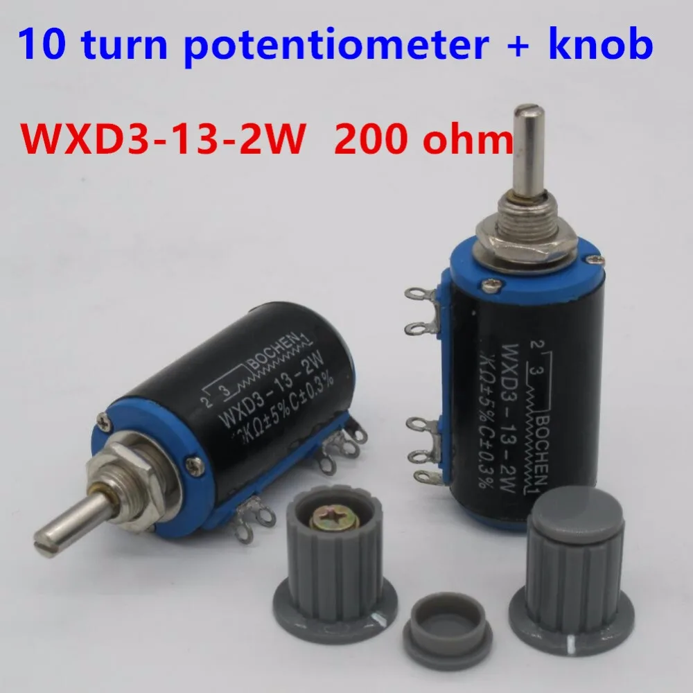 2pcs WXD3-13-2W Shaft Dia 220 ohm Rotary side Multiturn Potentiometer 10 turn potentiometer 10 ring potentiometer + 2pcs knob
2pcs WXD3-13-2W Shaft Dia 220 ohm Rotary side Multiturn Potentiometer 10 turn potentiometer 10 ring potentiometer + 2pcs knob