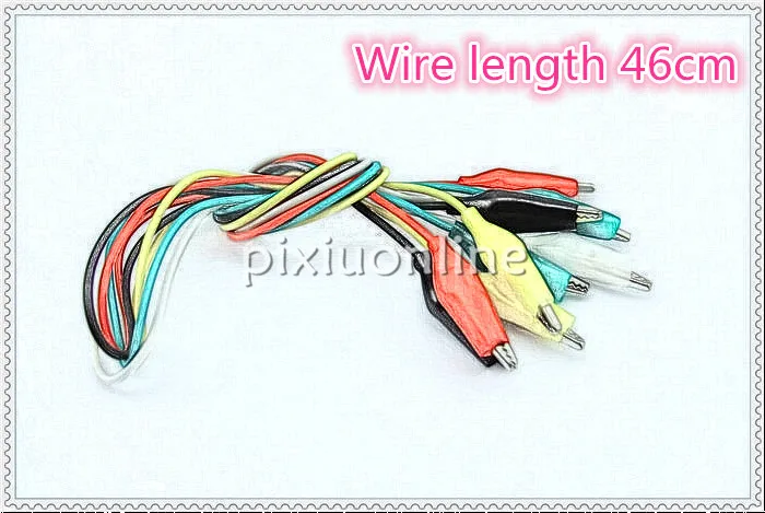 

2pcs/lot K743 Crocodile Clip with Wire Length 46cm for DIY Parts Free Shipping USA Europe