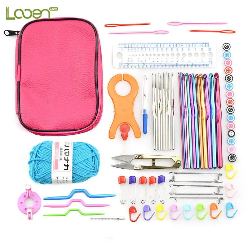 73 Pcs Looen Crochet Hooks Set Aluminum With Red Case Knitting Needles for DIY Craft Tool Yarn Random Color
73 Pcs Looen Crochet Hooks Set Aluminum With Red Case Knitting Needles for DIY Craft Tool Yarn Random Color