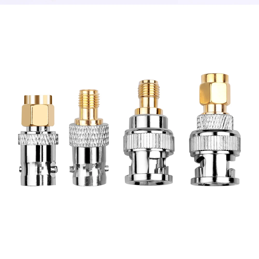4pcs/lot BNC To SMA Connectors Type Male Female RF Connector Adapter Test Converter Kit Set
4pcs/lot BNC To SMA Connectors Type Male Female RF Connector Adapter Test Converter Kit Set