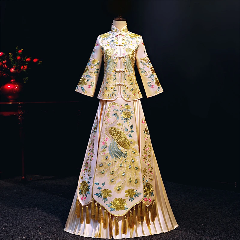 Bride Chinese Style Cheongsam Wedding Evening Dress Vintage Womens Embroidery Long Qipao Party Dresses Clothing S - XXL
Bride Chinese Style Cheongsam Wedding Evening Dress Vintage Womens Embroidery Long Qipao Party Dresses Clothing S - XXL