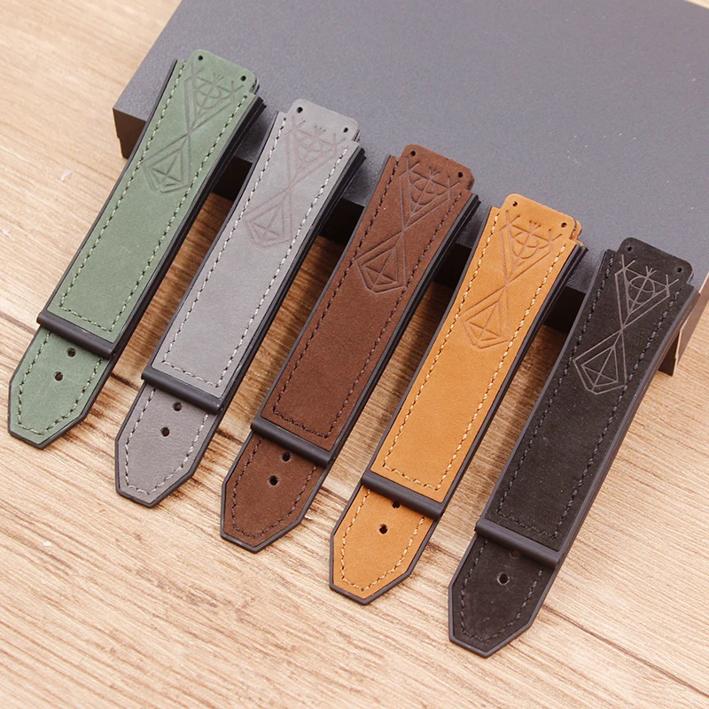 Ремешок из кожи Крейзи Хорс, резиновый силиконовый Браслет для Hublot, аксессуары для часов, 25*19 мм
Ремешок из кожи Крейзи Хорс, резиновый силиконовый Браслет для Hublot, аксессуары для часов, 25*19 мм