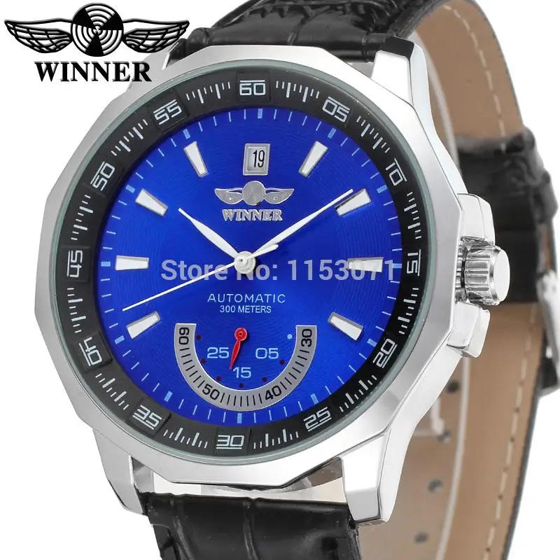 

WRG8041M3S2 new best price skeleton Winner Automatic men watch factory black leather strap free shipping with gift box
