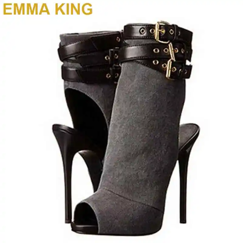 2019 Peep Toe Stiletto Ankle Boots For Women Buckles Strap Slingback High Heels Shoes Autumn Booties Lady Shoes Greay/Black/Red
2019 Peep Toe Stiletto Ankle Boots For Women Buckles Strap Slingback High Heels Shoes Autumn Booties Lady Shoes Greay/Black/Red