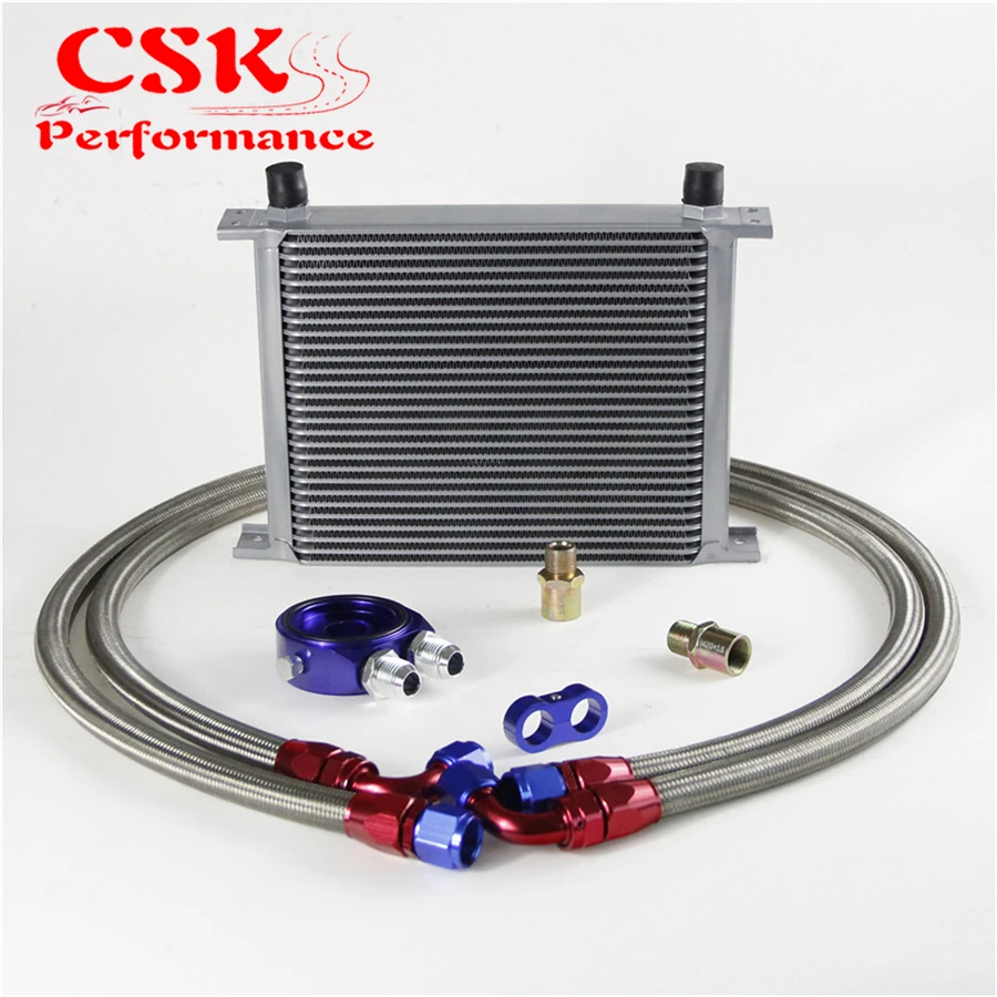 Universal 28 Row 10 AN Racing Oil Cooler Tank Aluminum + Filter Adapter Hose Kit
Universal 28 Row 10 AN Racing Oil Cooler Tank Aluminum + Filter Adapter Hose Kit