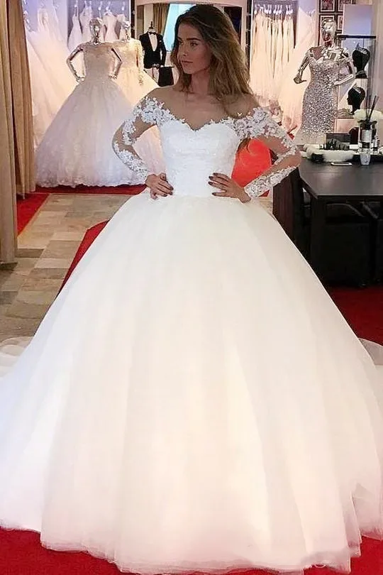 2019 Charming Lace Long Sleeve Wedding Dresses Off The Shoulder A Line Tulle Arabic Dubai Style Bridal Gown Custom Made Hot Sale
2019 Charming Lace Long Sleeve Wedding Dresses Off The Shoulder A Line Tulle Arabic Dubai Style Bridal Gown Custom Made Hot Sale