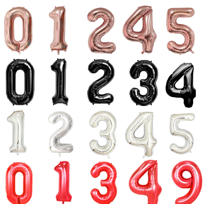 40inch Rose Gold Number Foil Balloons 1pc Red&Black&Silver Figure Digital Helium Globos Wedding Happy Birthday Party Decorations
40inch Rose Gold Number Foil Balloons 1pc Red&Black&Silver Figure Digital Helium Globos Wedding Happy Birthday Party Decorations
