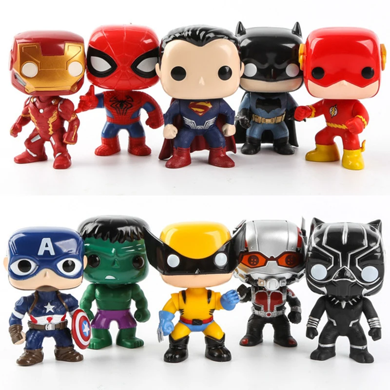 DC Лига Справедливости и с принтами "Marvel" "Мстители" 10 шт./компл. супер