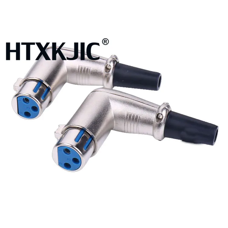 1 шт. правый угол 90 градусов Jack 3Pin XLR штекер разъем микрофон адаптер для