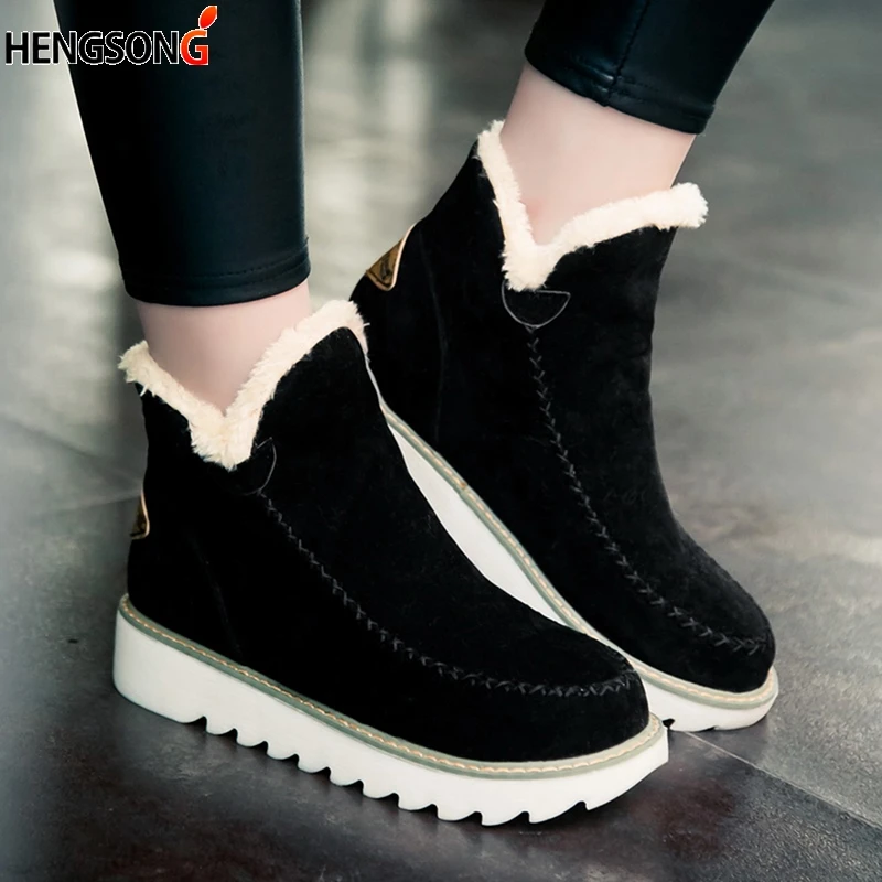 Autumn Winter Women Snow Boots Round Toe Ankle Warm Plush Snow Boots Slip-On Women Shoes Flats Black Beige Brown Plus Size 34-43
Autumn Winter Women Snow Boots Round Toe Ankle Warm Plush Snow Boots Slip-On Women Shoes Flats Black Beige Brown Plus Size 34-43
