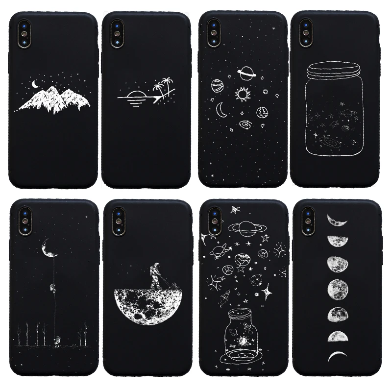 Модный силиконовый чехол с узором для iPhone 11 pro 7 6 6S 8 Plus X 5 S 5S SE XS Max XR матовый