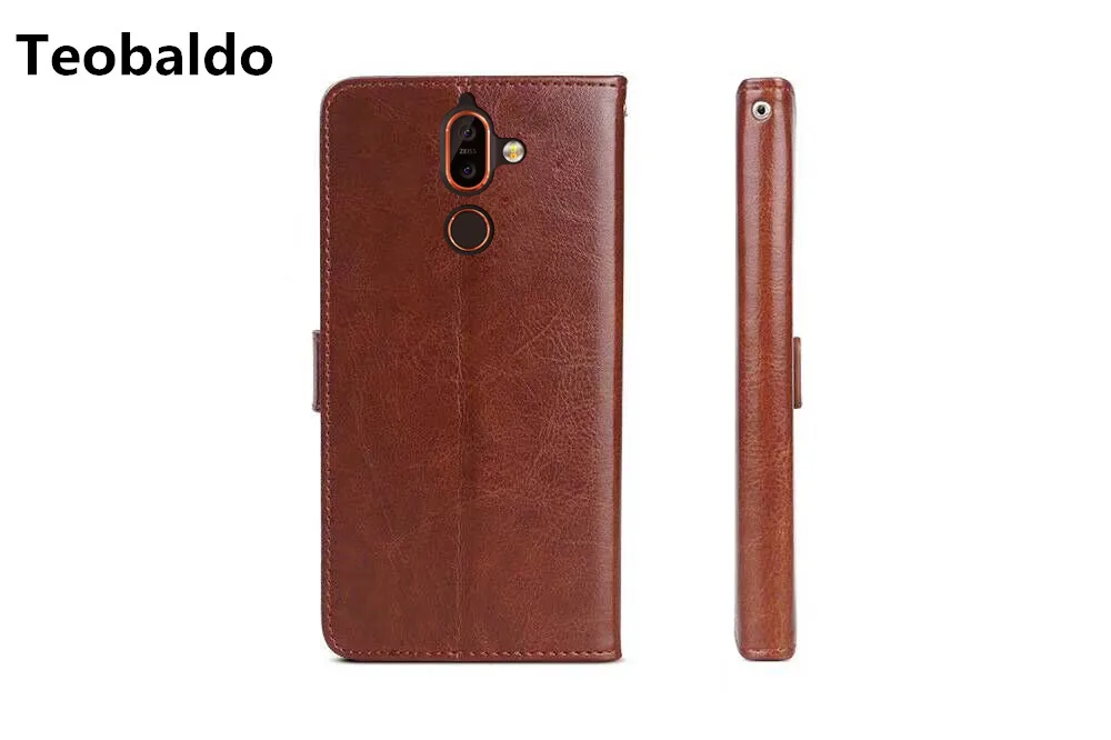 Кожаный чехол для Nokia 7 Plus DS TA 1046 1055 1062 телефона (TA 1046) мягкий задней панели|Бамперы|