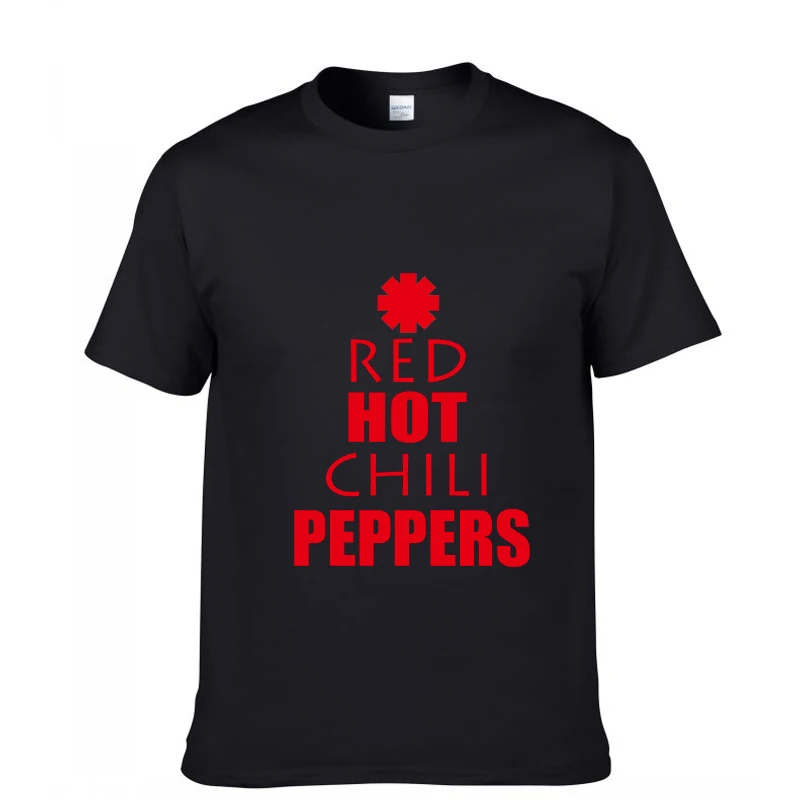 Мода 2017 г. человек Футболка Red Hot Chili Peppers печати с коротким рукавом О образным