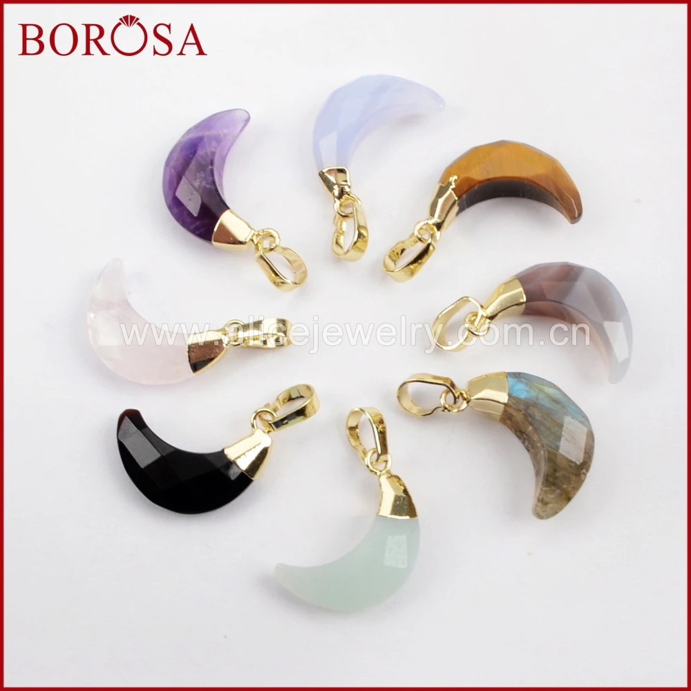 Женская подвеска BOROSA, 10 шт., золотистого цвета, полумесяц, граненый камень, разноцветный камень, фиолетовый кристалл, WX904
Женская подвеска BOROSA, 10 шт., золотистого цвета, полумесяц, граненый камень, разноцветный камень, фиолетовый кристалл, WX904