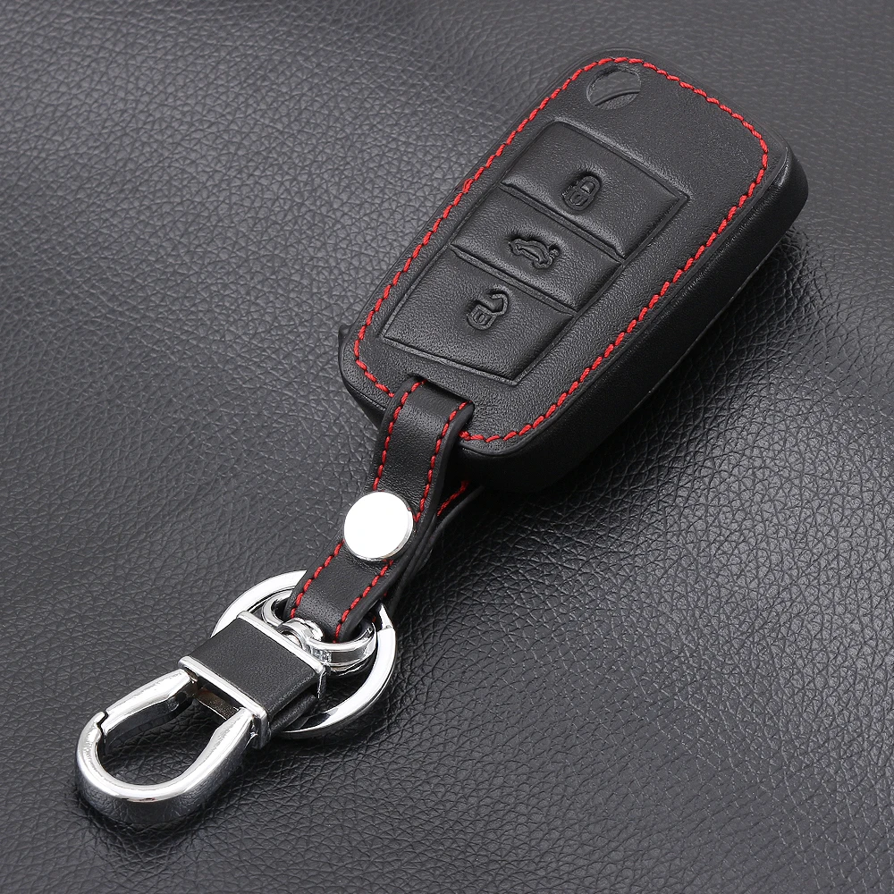 Кожаный чехол для ключей VCiiC Volkswagen VW Golf GTE GTI MK7/Tiguan Touran 2017 Skoda Octavia A7 Seat Leon Ibiza|key cover