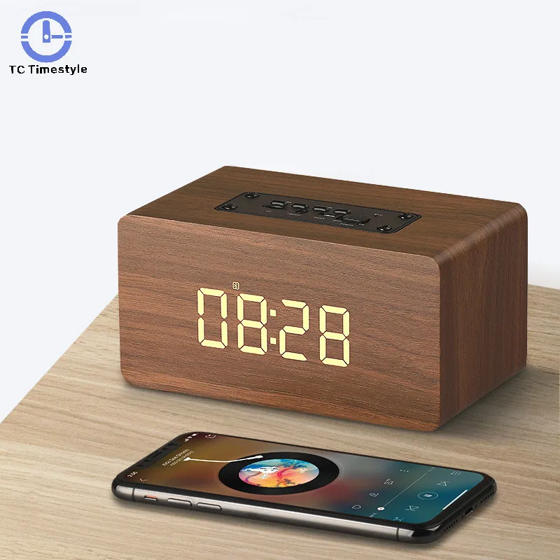 Bluetooth Speaker Fm Radio Alarm Clocks Backlight Desktop Home Decor Wooden Wireless Clockhome Support Aux Tf Usb Music Player
Bluetooth Speaker Fm Radio Alarm Clocks Backlight Desktop Home Decor Wooden Wireless Clockhome Support Aux Tf Usb Music Player