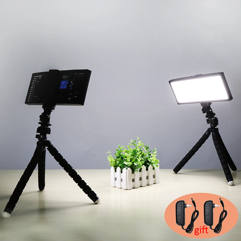 Набор для фотостудии VILTROX L132T, 2 двухцветных светодиодсветильник с регулируемой яркостью для цифровой зеркальной камеры, 2 штатива-осьминога...
Набор для фотостудии VILTROX L132T, 2 двухцветных светодиодсветильник с регулируемой яркостью для цифровой зеркальной камеры, 2 штатива-осьминога...