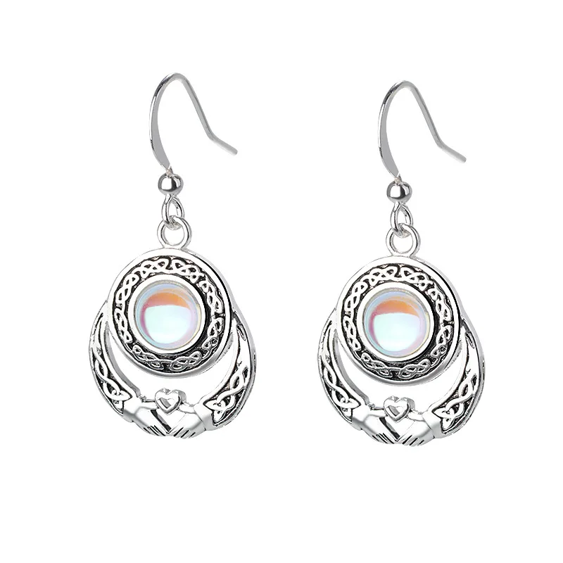Punk Style Silver Color Earring Ethnic Bohemia Ear Clip Dangle Earrings Party For Women Round White Green Opal Earring Wholesale
Punk Style Silver Color Earring Ethnic Bohemia Ear Clip Dangle Earrings Party For Women Round White Green Opal Earring Wholesale