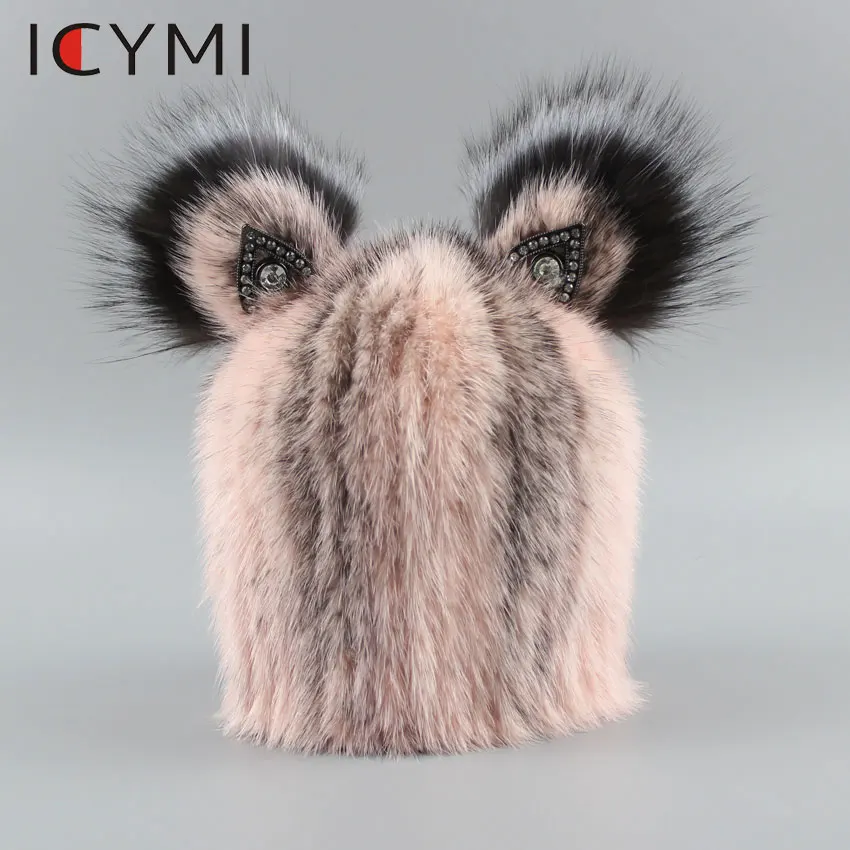 ICYMI Natural Fur Hat Cute Cat Winter Crystal Beanies Women Girls Hand-made Elastic Knitted Lined Real Mink Fur Hat Cap With Fox
ICYMI Natural Fur Hat Cute Cat Winter Crystal Beanies Women Girls Hand-made Elastic Knitted Lined Real Mink Fur Hat Cap With Fox