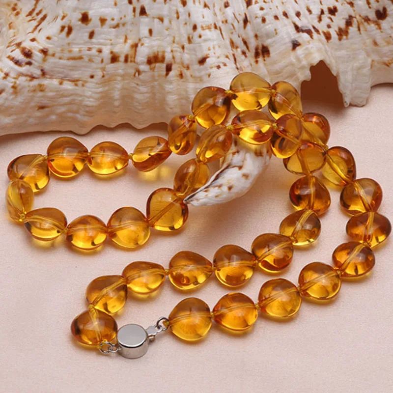 JYX cool sugar!Shinning natural Citrine Necklace heart drop shape 12*10*7mm deep yellow crystal necklaces 17.5"
JYX cool sugar!Shinning natural Citrine Necklace heart drop shape 12*10*7mm deep yellow crystal necklaces 17.5"