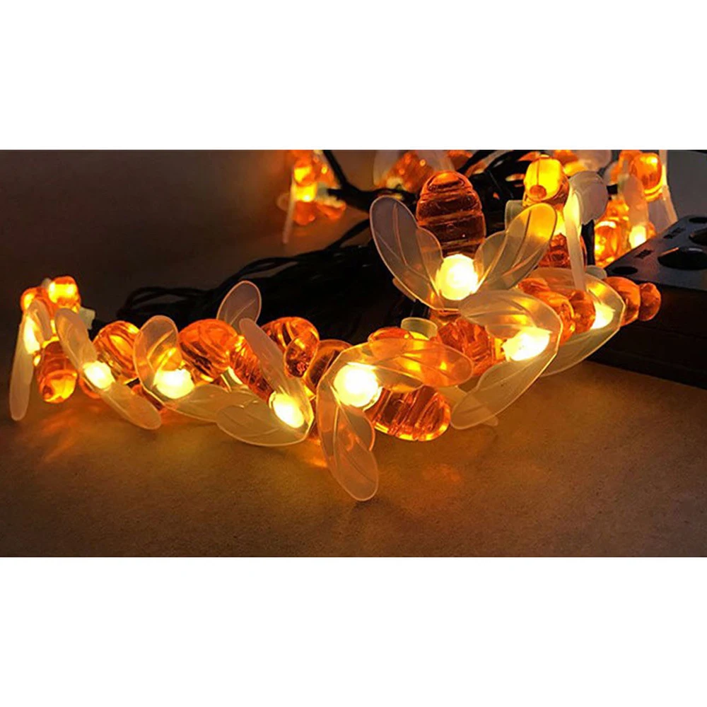 Solar Lights String 5M 20 Led Honey Bee Shape Solar Powered Fairy Lights For Christmas Holiday Party Garden Fence Decoration
Solar Lights String 5M 20 Led Honey Bee Shape Solar Powered Fairy Lights For Christmas Holiday Party Garden Fence Decoration