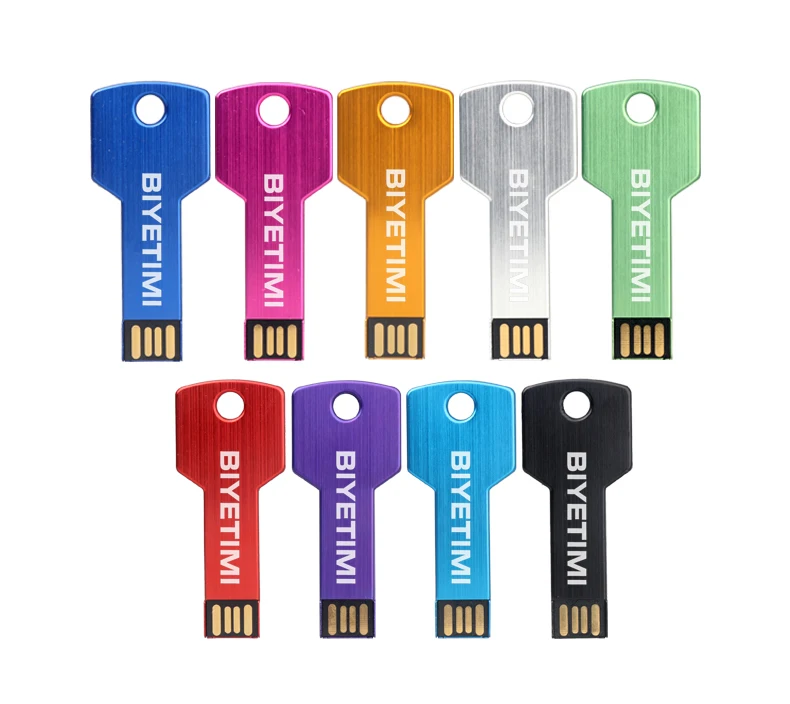 BiYeTiMi Usb Flash Drive Красочный ключ Форма флеш-накопитель 2 0 8G/16G/32G/64G Memory Stick для ПК |