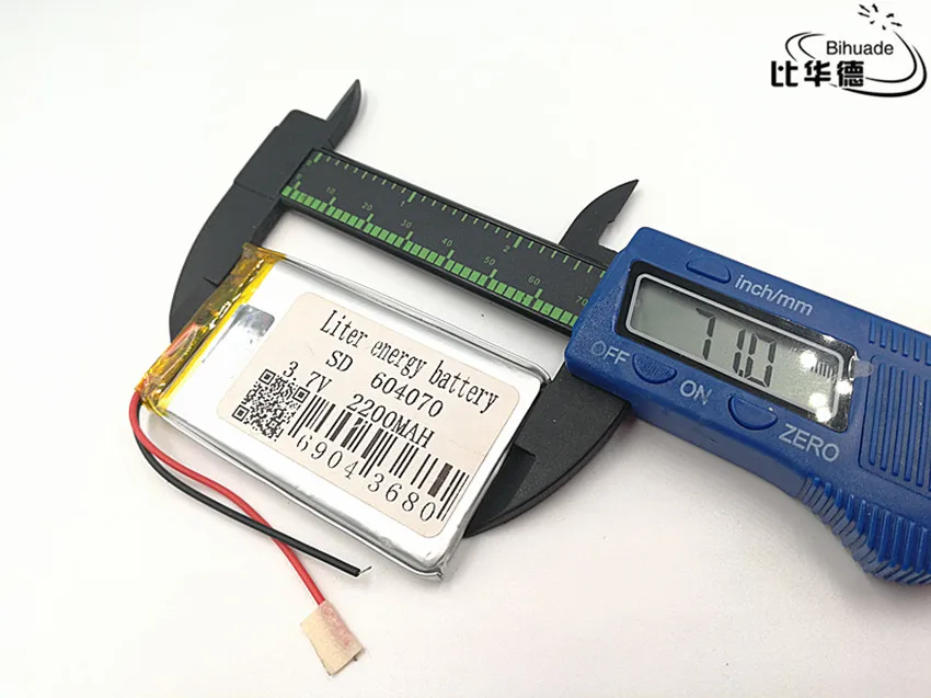 5pcs/lot 3.7V 2200mAH 604070 Polymer lithium ion / Li-ion Rechargeable battery for DVR,GPS,mp3,mp4
5pcs/lot 3.7V 2200mAH 604070 Polymer lithium ion / Li-ion Rechargeable battery for DVR,GPS,mp3,mp4