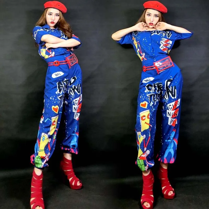 Jazz Dance Costumes Female Adult Street Hip Hop Streetdance Performance Costume Nightclub Dj Ds Gogo Show Wear Jumpsuit DNV11535
Jazz Dance Costumes Female Adult Street Hip Hop Streetdance Performance Costume Nightclub Dj Ds Gogo Show Wear Jumpsuit DNV11535