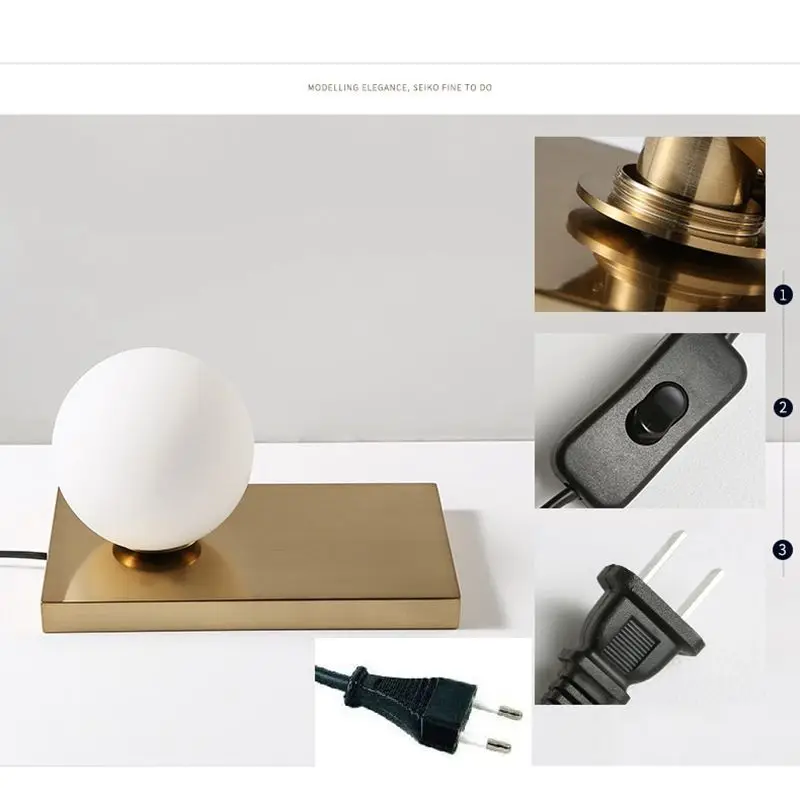 Glass Ball Modern LED Table Lamps Desk Bedside Lamp Light Shade for Bedroom Living Room Gold Designs
Glass Ball Modern LED Table Lamps Desk Bedside Lamp Light Shade for Bedroom Living Room Gold Designs
