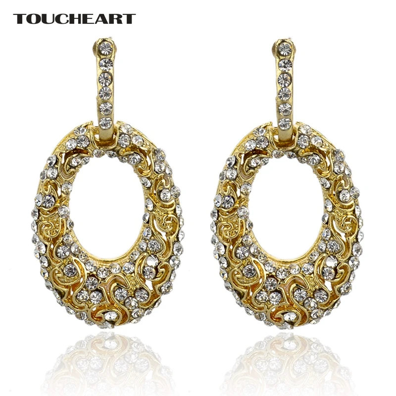 TOUCHEART Classic Fashion Designs Gold Earring Charms Crystal Oval Earring For Women Wedding Jewelry Earrings Female SER140241
TOUCHEART Classic Fashion Designs Gold Earring Charms Crystal Oval Earring For Women Wedding Jewelry Earrings Female SER140241
