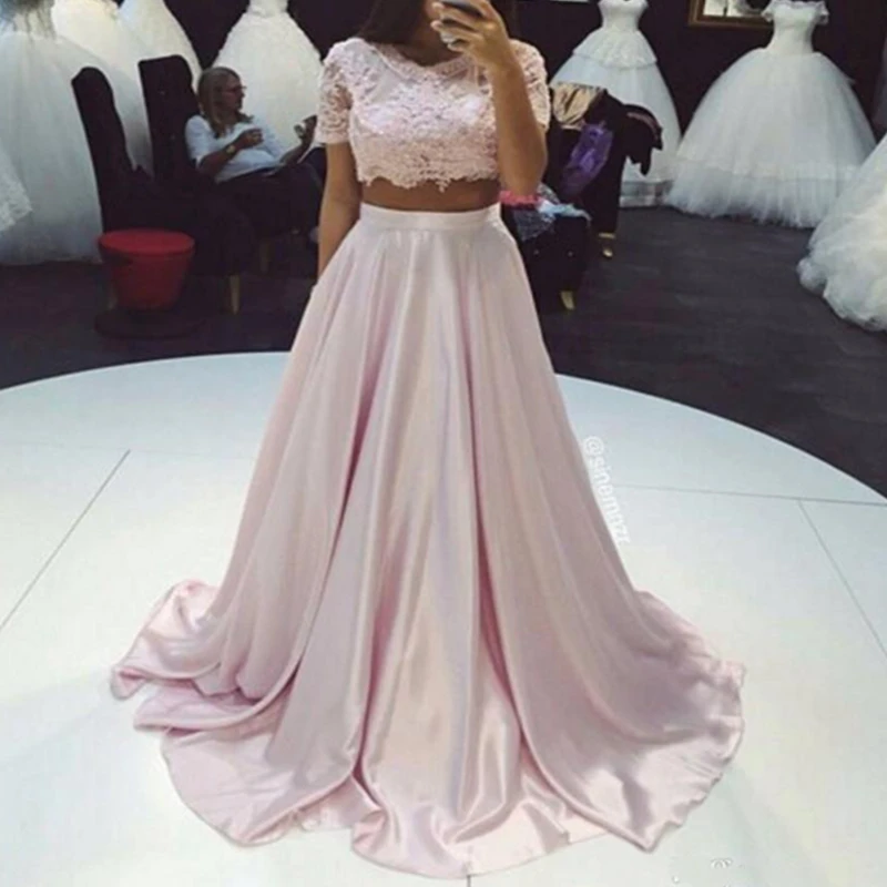2021 Modern Two Pieces Pink A-line Prom Dresses Appliques Long Evening Dresses Party Gowns Robe De Soiree Vestido De Fiesta
2021 Modern Two Pieces Pink A-line Prom Dresses Appliques Long Evening Dresses Party Gowns Robe De Soiree Vestido De Fiesta