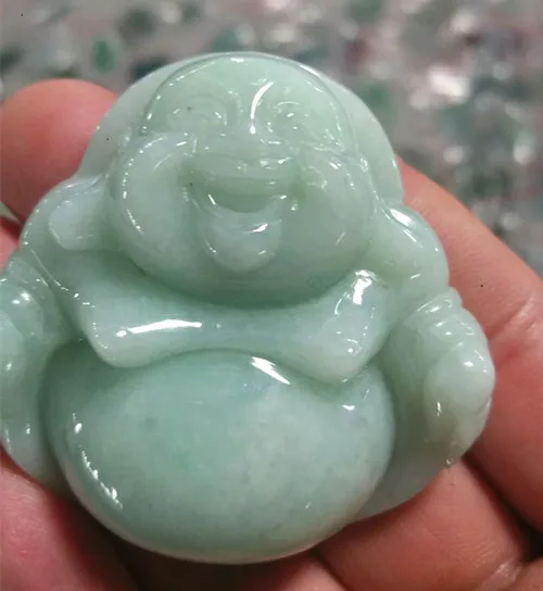Natural Jadeite A Grade Jades Stone Pendant Necklace Carved Pot-bellied Maitreya Laughing Duddha Men's Jades Stone Jewelry +rope
Natural Jadeite A Grade Jades Stone Pendant Necklace Carved Pot-bellied Maitreya Laughing Duddha Men's Jades Stone Jewelry +rope