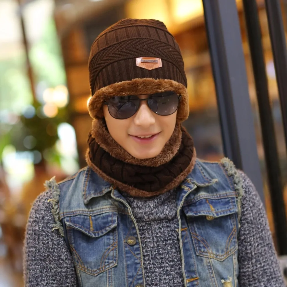 2017 Arrival Beanies With Scarf Knitted Hat Men's Winter Hats For Men Caps Warm Moto Fur Winter Beanie Fleece Knit Bonnet Hat
2017 Arrival Beanies With Scarf Knitted Hat Men's Winter Hats For Men Caps Warm Moto Fur Winter Beanie Fleece Knit Bonnet Hat