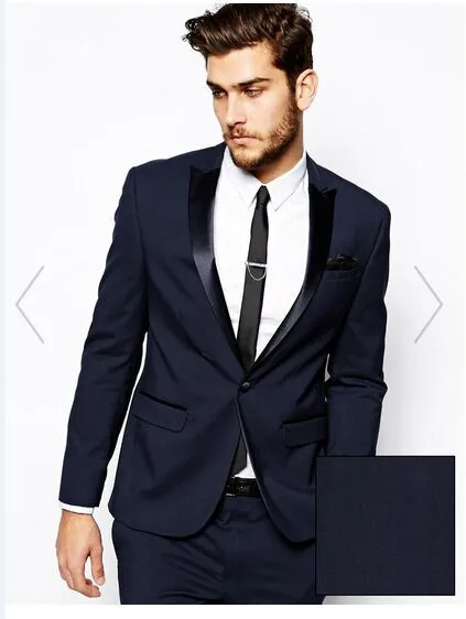 Custom Made Dark Blue Men Suit, Tailor Made Suit, Bespoke Men Wedding Suit, Slim Fit Groom Tuxedos For Men(Jacket+Pants)
Custom Made Dark Blue Men Suit, Tailor Made Suit, Bespoke Men Wedding Suit, Slim Fit Groom Tuxedos For Men(Jacket+Pants)