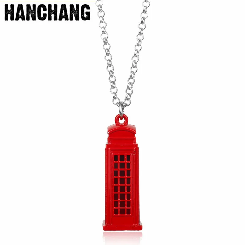 Fashion Red House Necklace 3D Red Telephone Booth Diecast Pendant Necklace Women Men Sweat Jewelry Christmas Gift
Fashion Red House Necklace 3D Red Telephone Booth Diecast Pendant Necklace Women Men Sweat Jewelry Christmas Gift