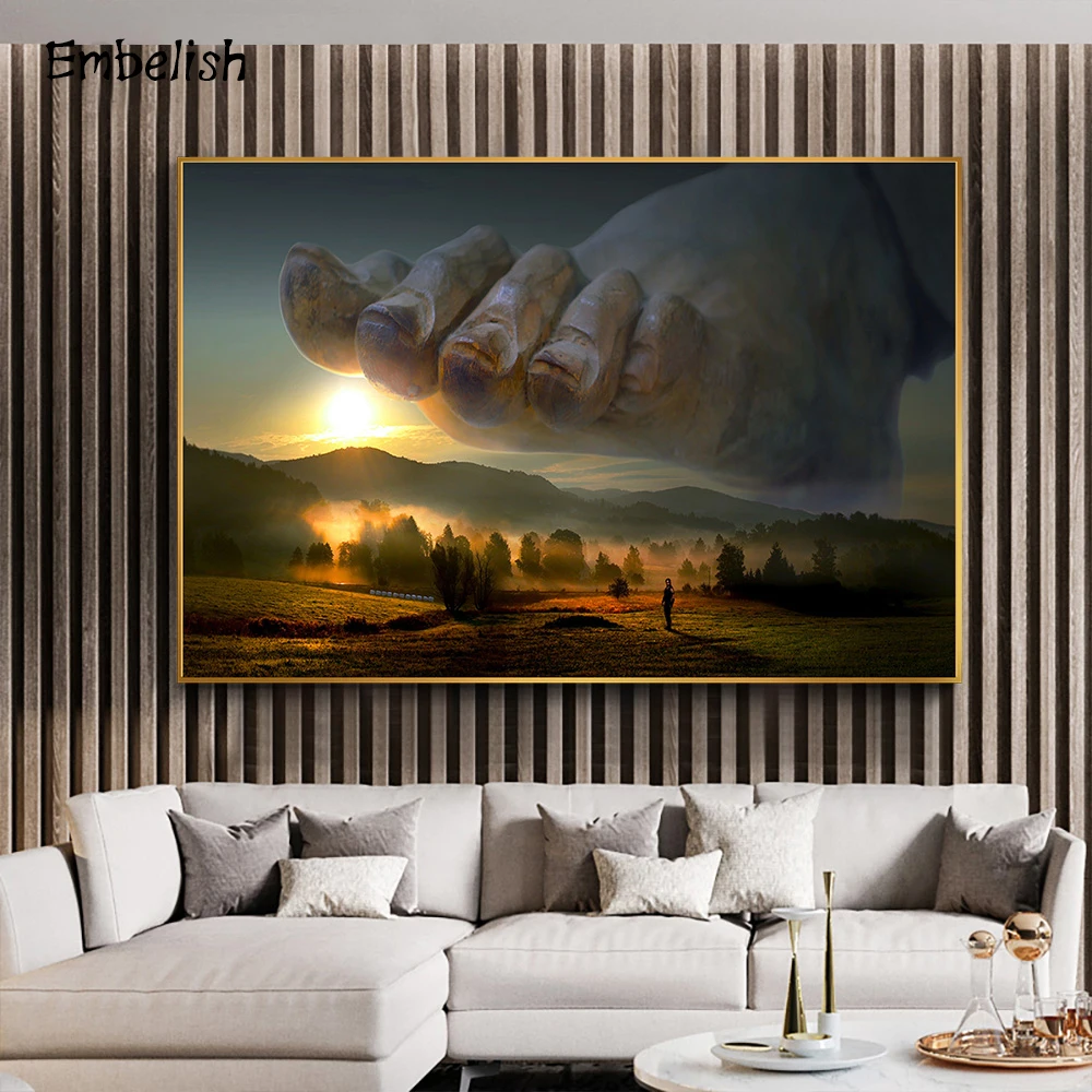 Embelish 1 Pieces World Under Big Feet Abstract Modern Home Decor Wall Pictrures For Living Room HD Print Canvas Painting Poster
Embelish 1 Pieces World Under Big Feet Abstract Modern Home Decor Wall Pictrures For Living Room HD Print Canvas Painting Poster