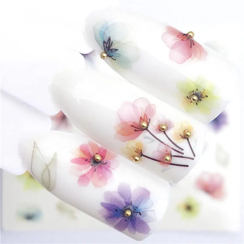 1 PC Transparent Color Flower Water Transfer Sticker Nail Art Decals DIY Fashion Wraps Tips Manicure Tools
1 PC Transparent Color Flower Water Transfer Sticker Nail Art Decals DIY Fashion Wraps Tips Manicure Tools