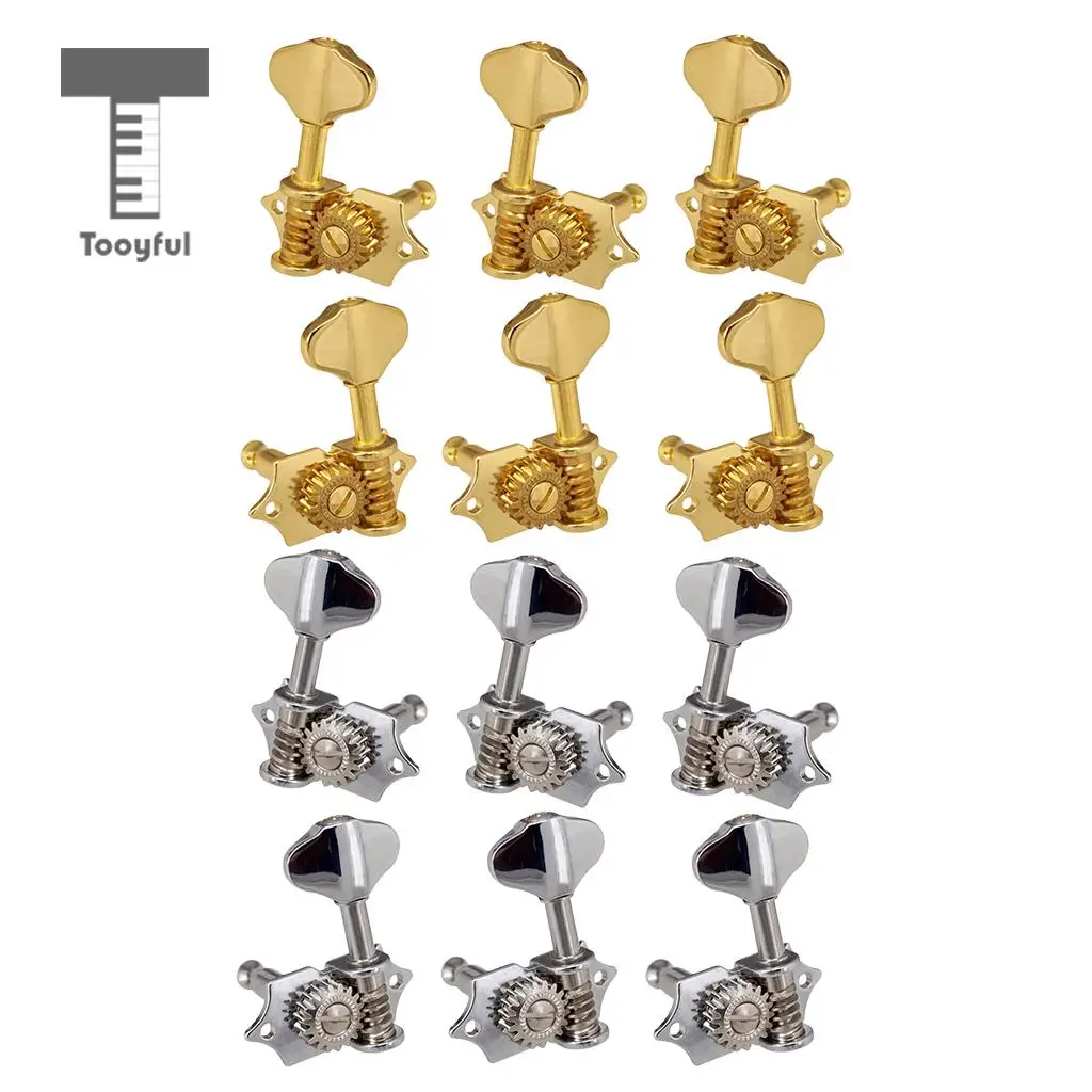 Tooyful 6 Pieces 3L 3R Zinc Alloy Open Tuning Pegs Tuners Machine Heads for Electric/Acoustic Guitar Parts
Tooyful 6 Pieces 3L 3R Zinc Alloy Open Tuning Pegs Tuners Machine Heads for Electric/Acoustic Guitar Parts