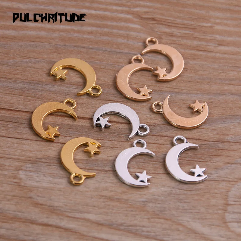 30PCS 11*17mm Three Color Vintage Metal Zinc Alloy Small Moon Star Charms Fit Jewelry Pendant Charms Makings
30PCS 11*17mm Three Color Vintage Metal Zinc Alloy Small Moon Star Charms Fit Jewelry Pendant Charms Makings
