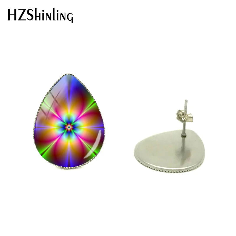 Trendy Style Cool Bright Neon Flowers Patterns Cabochon Dome Fashion Glass Crystal Tear Drop Shaped Earrings Gift for Girls
Trendy Style Cool Bright Neon Flowers Patterns Cabochon Dome Fashion Glass Crystal Tear Drop Shaped Earrings Gift for Girls