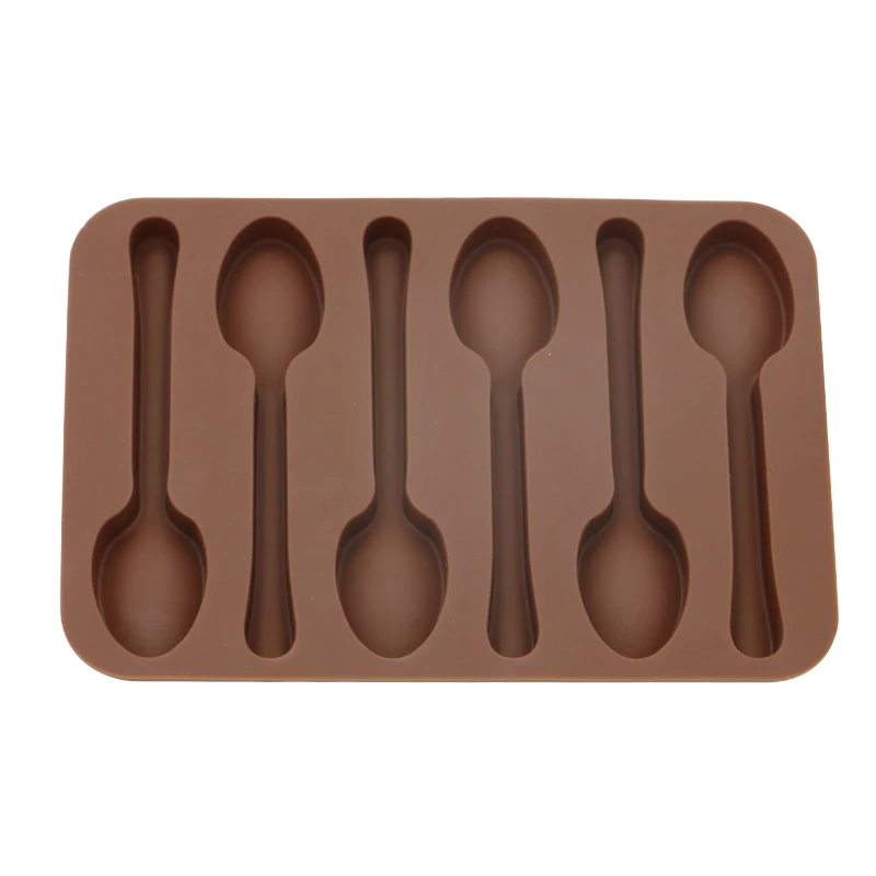 6 Cavity Silicone Spoon Chocolate Mold Brown Candy Making Mold DIY Specialty Bakeware Tools Ice Cream Tray Cube Cake Mold 6 Cell
6 Cavity Silicone Spoon Chocolate Mold Brown Candy Making Mold DIY Specialty Bakeware Tools Ice Cream Tray Cube Cake Mold 6 Cell
